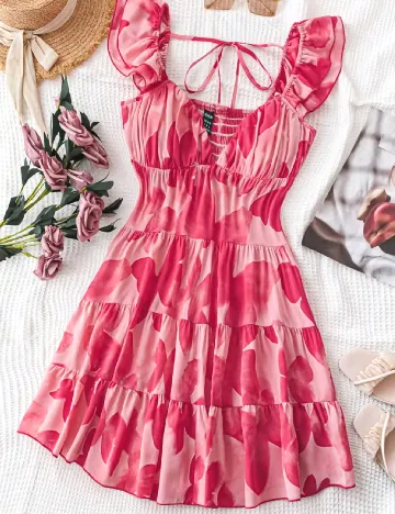 Rochie scurta SHEIN, roz Roz