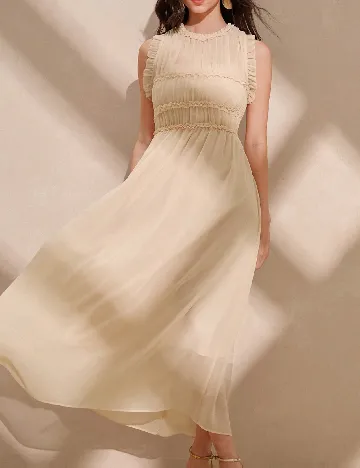 Rochie lunga SHEIN, crem