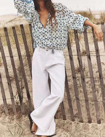 Blugi Zara, alb