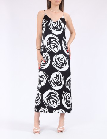 Rochie medie Only, alb/negru