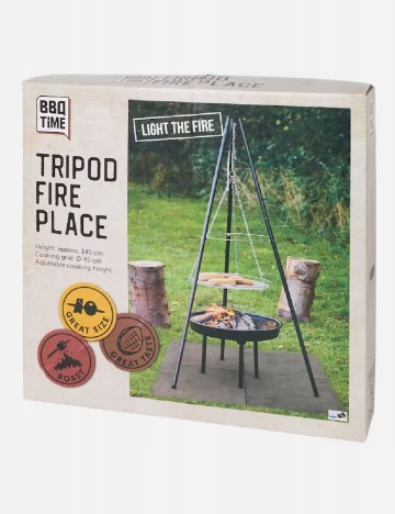 Gratar pe carbune BBQ TIME, negru