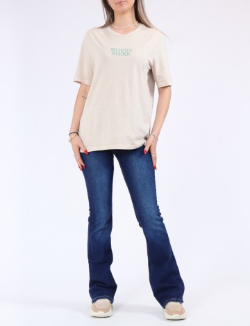 Tricou Only, bej