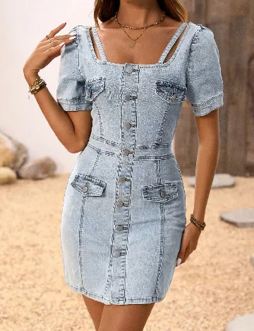 Rochie scurta SHEIN, albastru Albastru