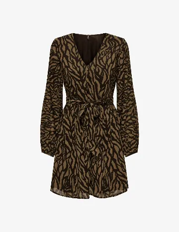 Rochie scurta Only, negru/maro
