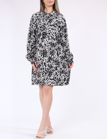 Rochie scurta Vero Moda, bej/negru