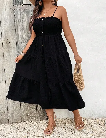 Rochie lunga SHEIN CURVE, negru Negru