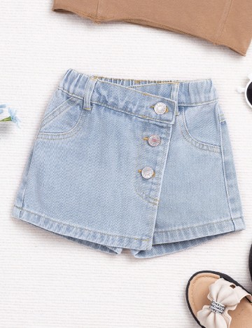 Fusta pantalon Shein Kids, albastru