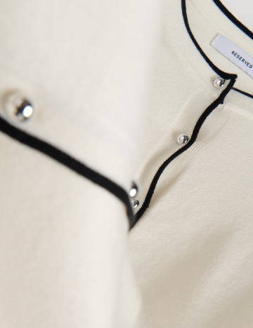 Cardigan Reserved, ecru