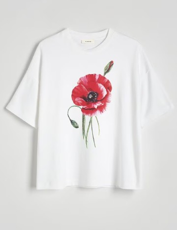 Tricou Reserved, alb