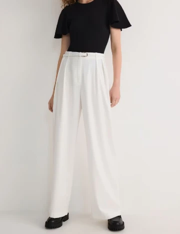 Pantaloni Reserved, alb