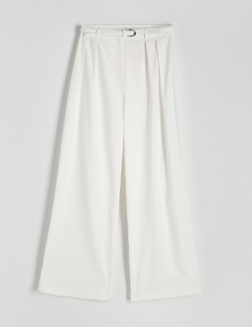 Pantaloni Reserved, alb