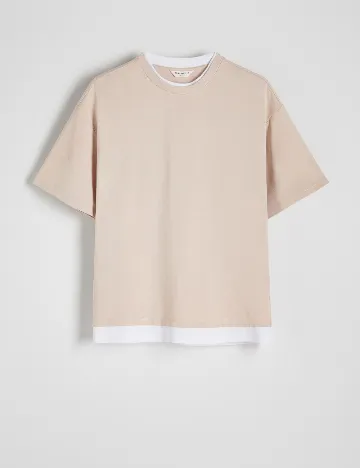 Tricou Reserved, crem Crem