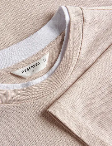 Tricou Reserved, crem Crem