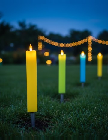 Lampa solara, galben