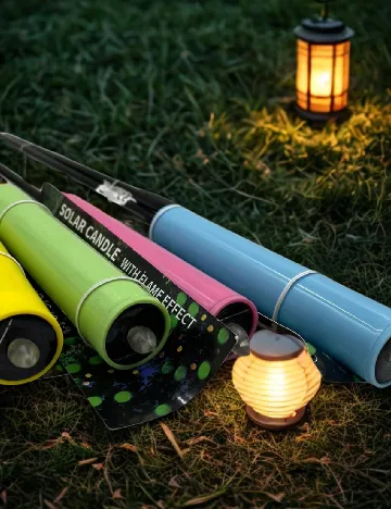 Lampa solara OutletMag, galben