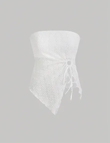 Top SHEIN, alb Alb