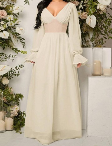 Rochie lunga SHEIN, crem