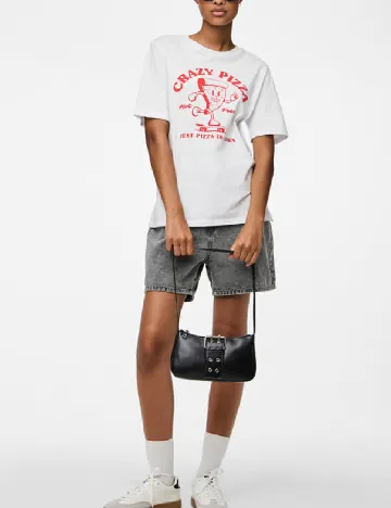 Tricou Pieces, alb