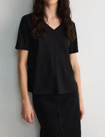 Tricou Reserved, negru Negru