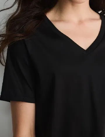 Tricou Reserved, negru Negru