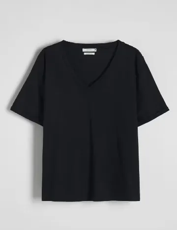 Tricou Reserved, negru Negru