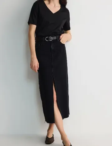 Tricou Reserved, negru Negru