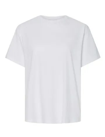 Tricou Pieces, alb Alb