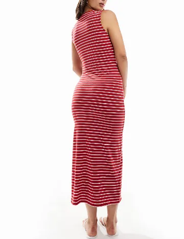 Rochie lunga Pieces, rosu
