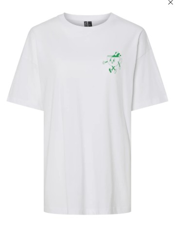 Tricou Pieces, alb