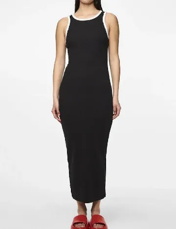 Rochie lunga Pieces, negru
