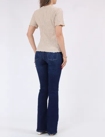 Tricou Pieces, crem Crem
