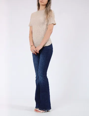 Tricou Pieces, crem Crem
