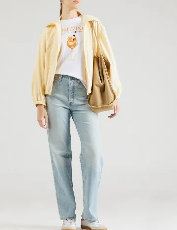 Tricou Pieces, alb