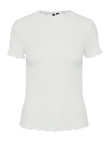 Tricou Pieces, alb