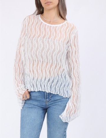 Bluza Pieces, alb