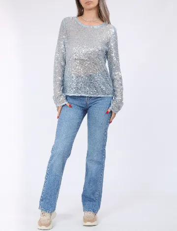 Bluza Pieces, albastru