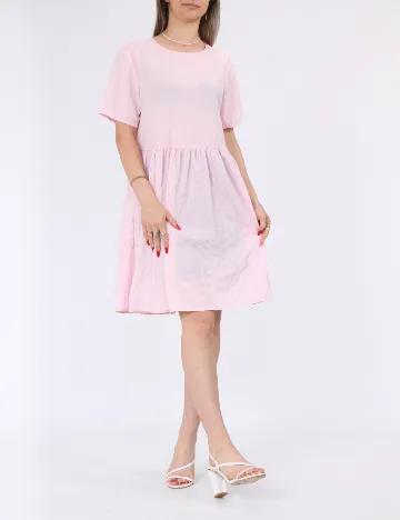 Rochie scurta Pieces, roz Roz