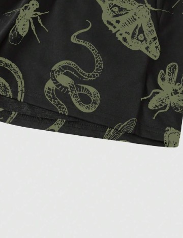 Pantaloni scurti Romwe, negru