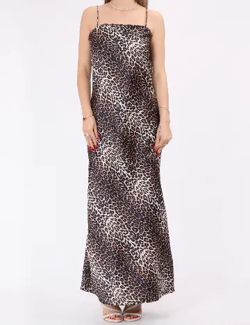 Rochie lunga Pieces, animal print