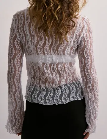 Bluza Pieces, alb Alb
