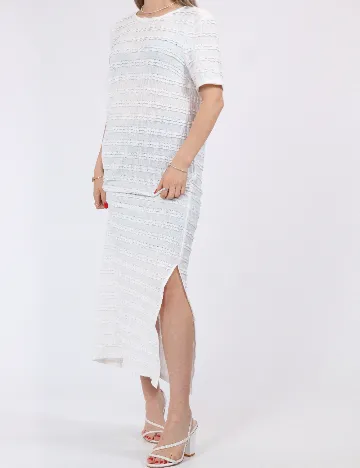 Rochie lunga Pieces, alb