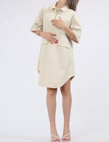 Rochie scurta Pieces, bej