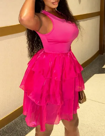 Rochie scurta SHEIN, roz