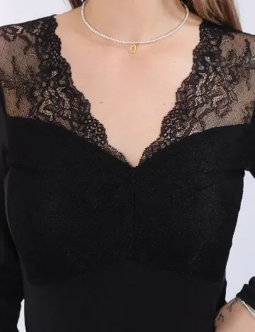 Bluza Pieces, negru