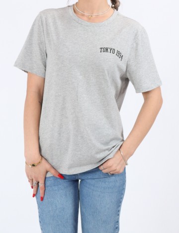 Tricou Pieces, gri
