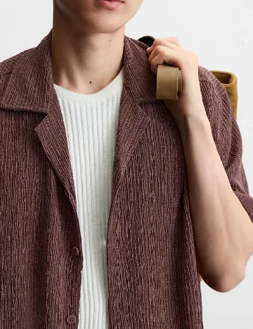 Camasa Zara, roz pudra inchis
