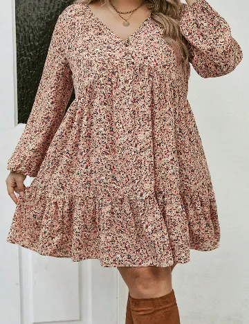 Rochie scurta SHEIN CURVE, crem