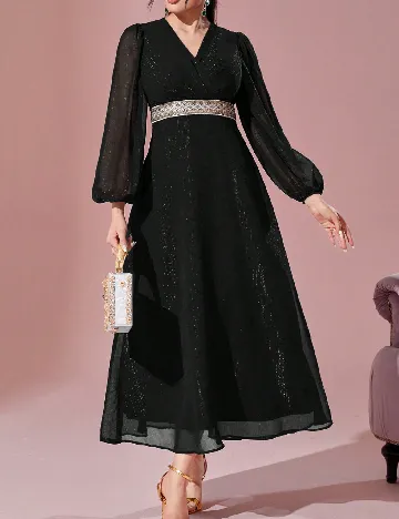 Rochie lunga SHEIN, negru Negru