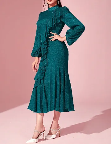 Rochie medie SHEIN, turcoaz Verde