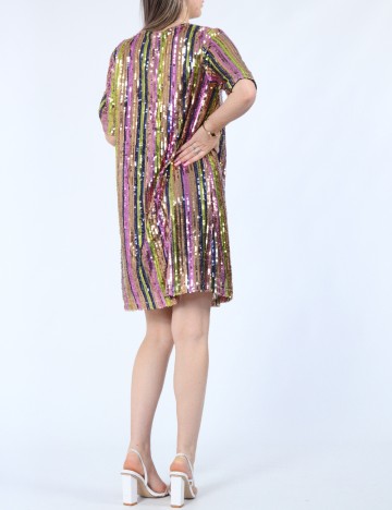 Rochie scurta Pieces, mix culori